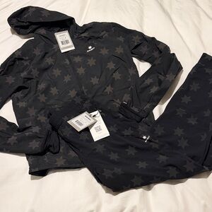 Saysky Black Star Pattern Jacket (M) + Joggers (L)